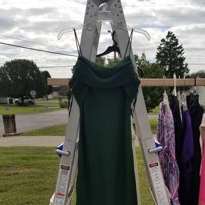 Green bridesmaid or prom dress